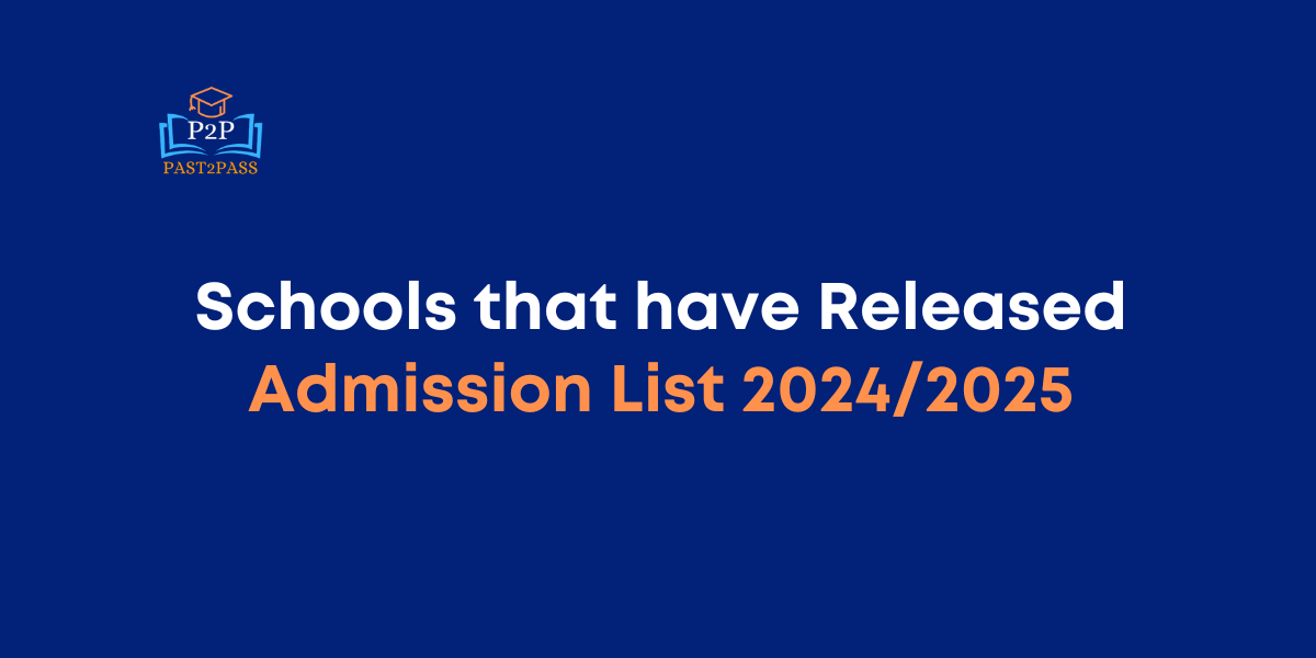 Schools that have Released Admission List