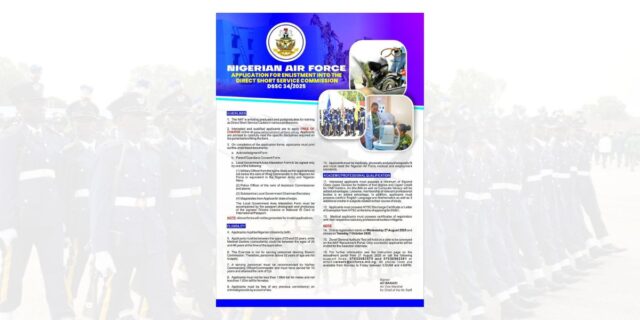 Nigerian Air Force Begins 2025 Recruitment