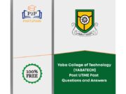 YABATECH Post UTME Past Questions and Answers YABATECH Post UTME Past Questions